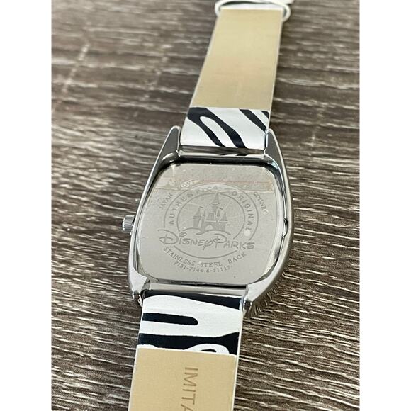 Mickey Mouse Disney Zebra Print Crystal Analog Women’s Petite Wrist Watch 8” - Picture 8 of 13